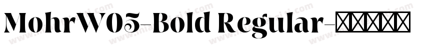 MohrW05-Bold Regular字体转换